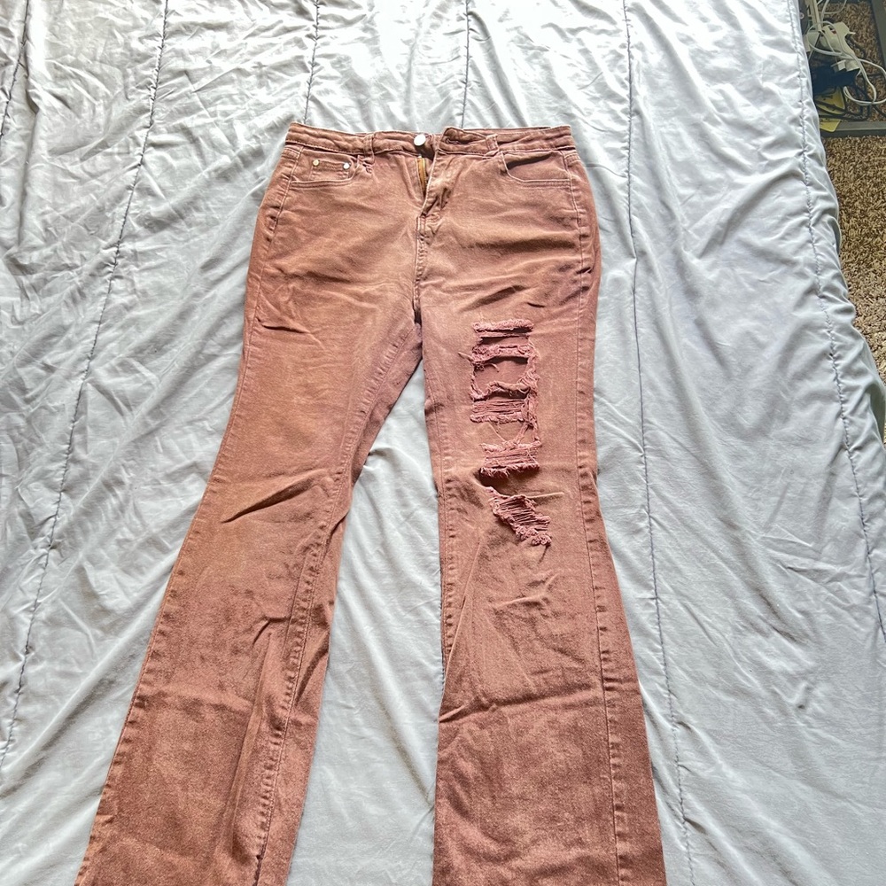 SHEIN Pink Flare & Wide Leg Jeans
